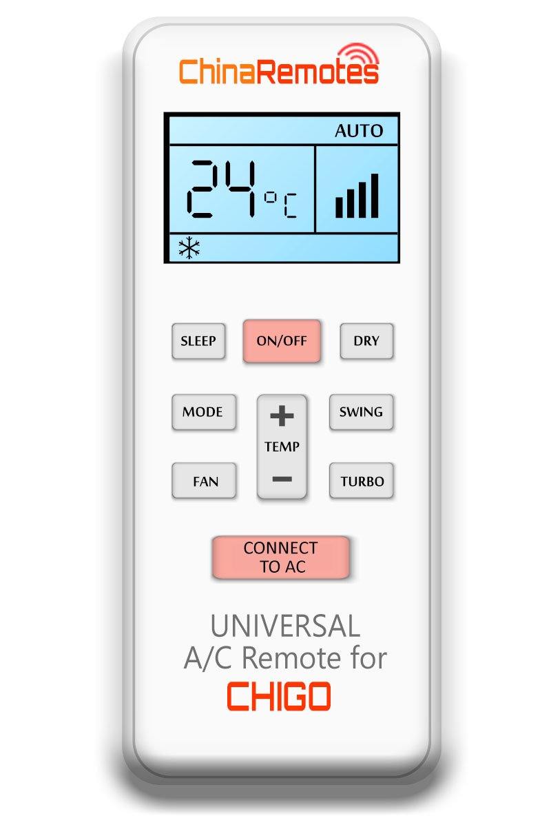 Universal Air Conditioner Remote for CHIGO AC Remote Including CHIGO Split System Remote & CHIGO Window Air Con and CHIGO Portable AC remotes