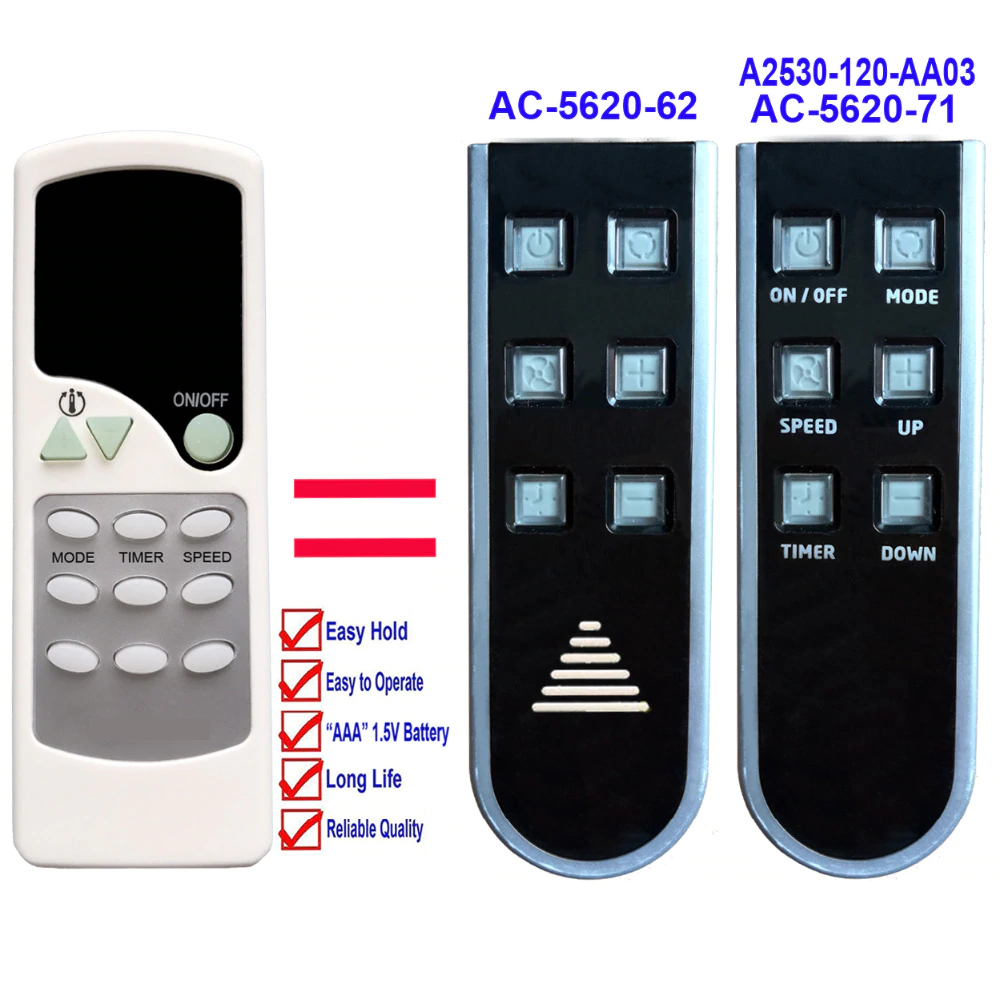 Replacement Remote for Haier - Model: AC5 - China Air Conditioner Remotes :: Cheapest AC Remote Solutions