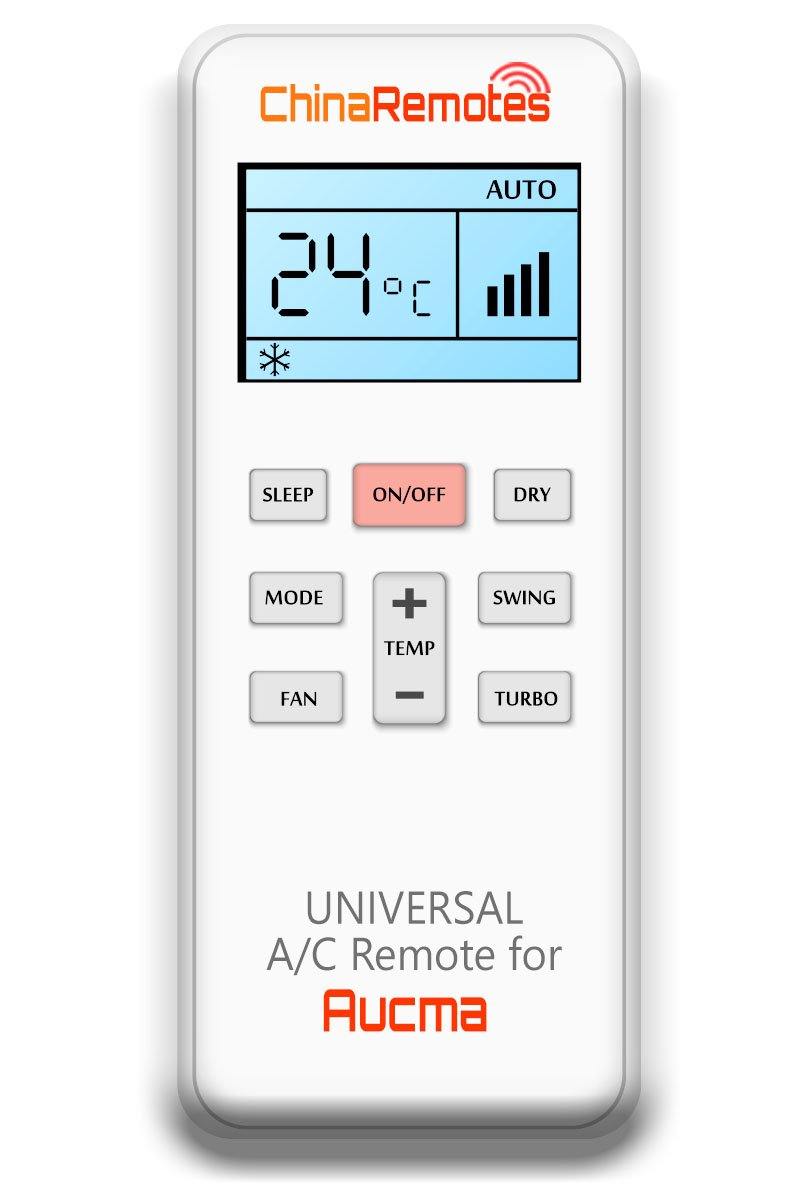 Universal Air Conditioner Remote for Aucma Aircon Remote Including Aucma Portable AC Remote and Aucma Split System a/c remotes and Aucma portable AC Remotes