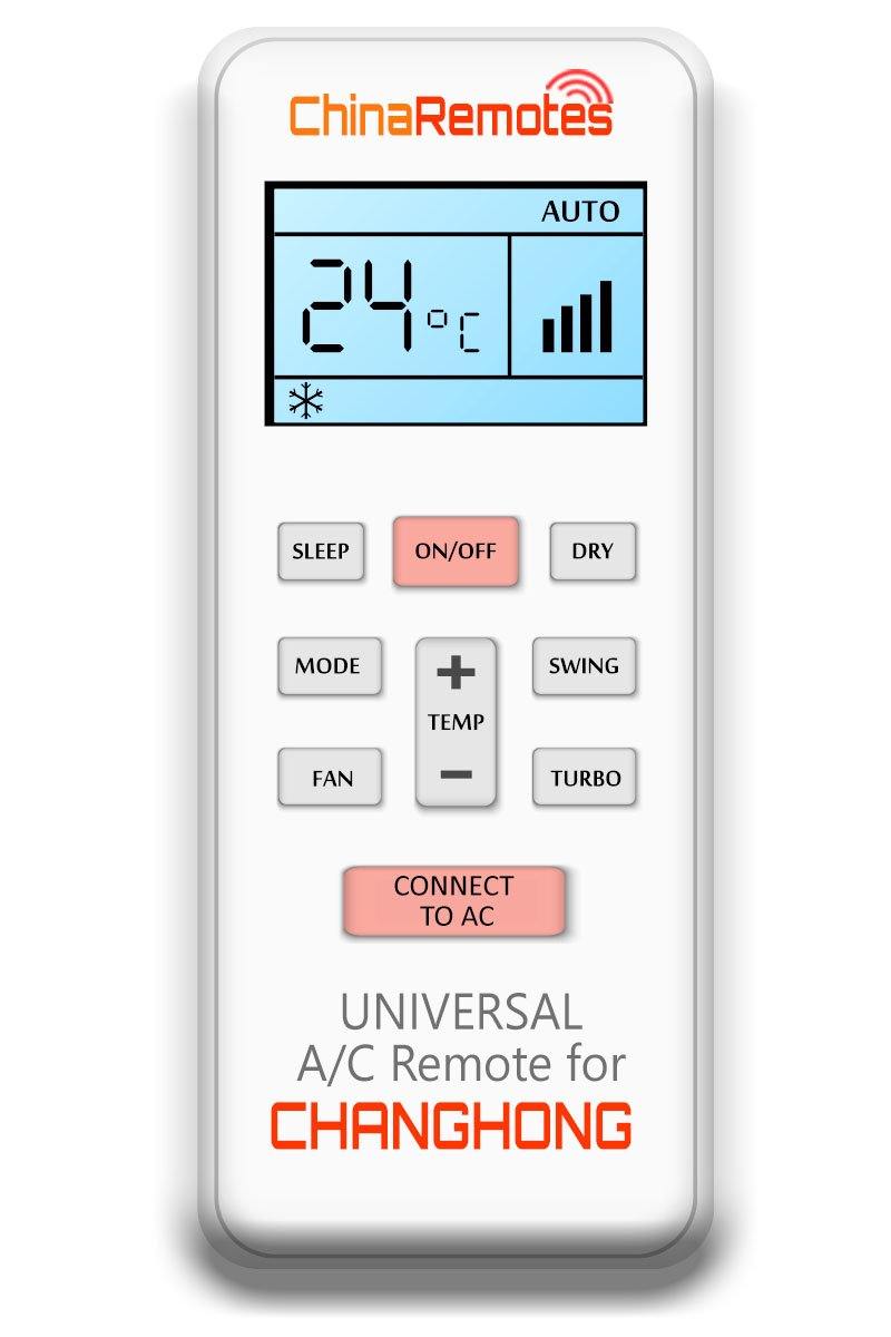 Universal Air Conditioner Remote for CHANGHONG AC Remote Including CHANGHONG Split System Remote & CHANGHONG Window Air Con and CHANGHONG Portable AC remotes