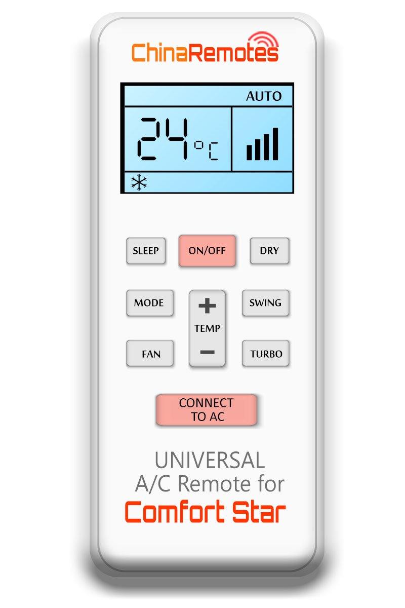 Universal Air Conditioner Remote for Comfort Star AC Remote Including Comfort Star Split System Comfort Remote & Comfort Star Window Air Con and Comfort Star Portable Comfort AC remotes