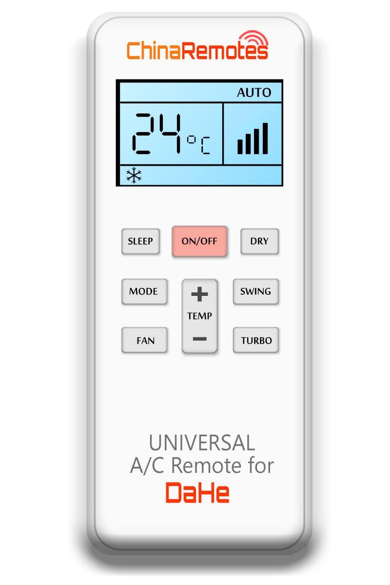 Universal Air Conditioner Remote for DaHe Aircon Remote Including DaHe Portable AC Remote and DaHe Split System a/c remotes and DaHe portable AC Remotes