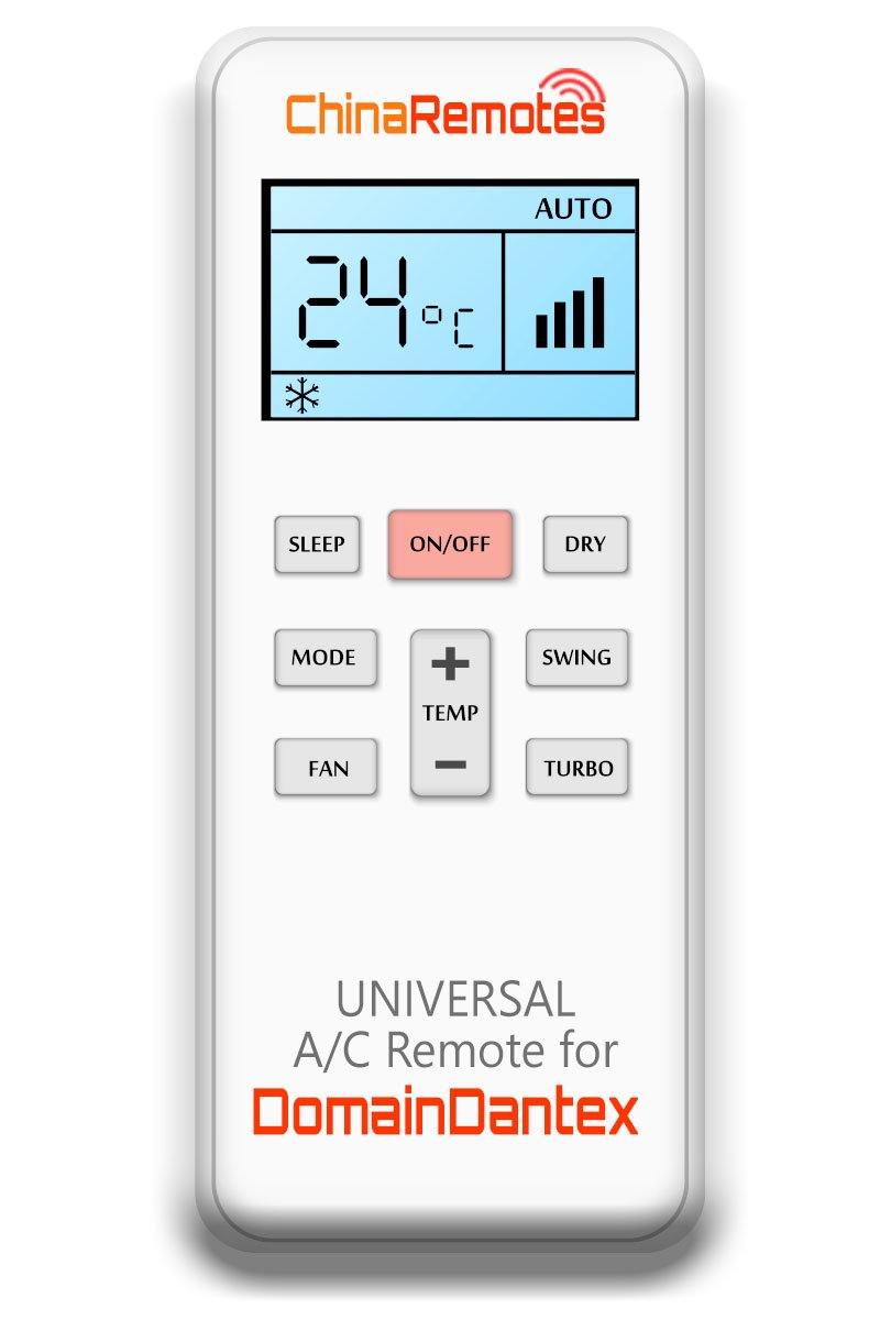 Universal Air Conditioner Remote for DomainDantex Aircon Remote Including DomainDantex Portable AC Remote and DomainDantex Split System a/c remotes and DomainDantex portable AC Remotes