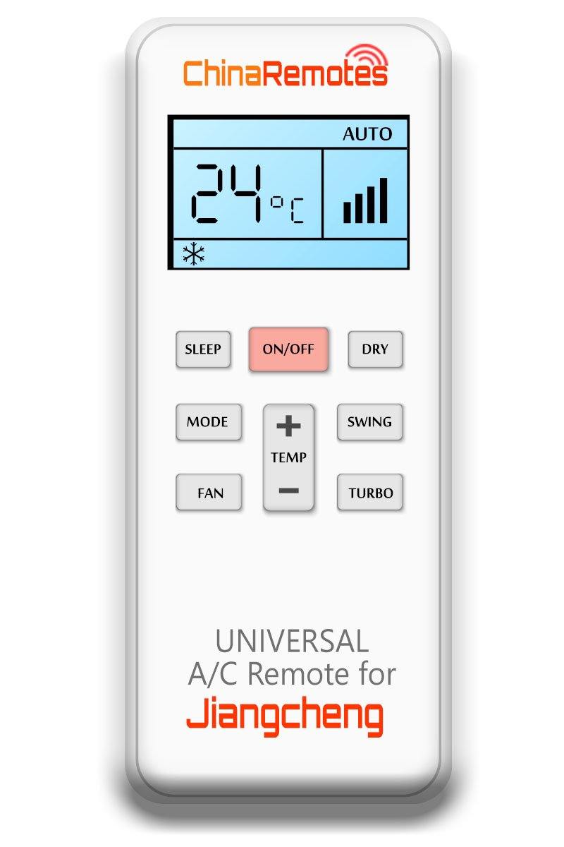 Universal Air Conditioner Remote for Jiangcheng Aircon Remote Including Jiangcheng Portable AC Remote and Jiangcheng Split System a/c remotes and Jiangcheng portable AC Remotes