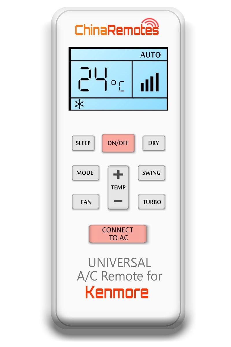 Universal Air Conditioner Remote for Kenmore AC Remote Including Kenmore Split System Remote & Kenmore Window Air Con and Kenmore Portable AC remotes
