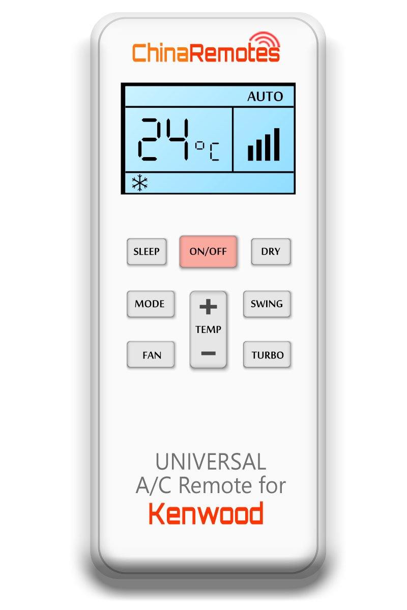 Universal Air Conditioner Remote for Kenwood Aircon Remote Including Kenwood Portable AC Remote and Kenwood Split System a/c remotes and Kenwood portable AC Remotes