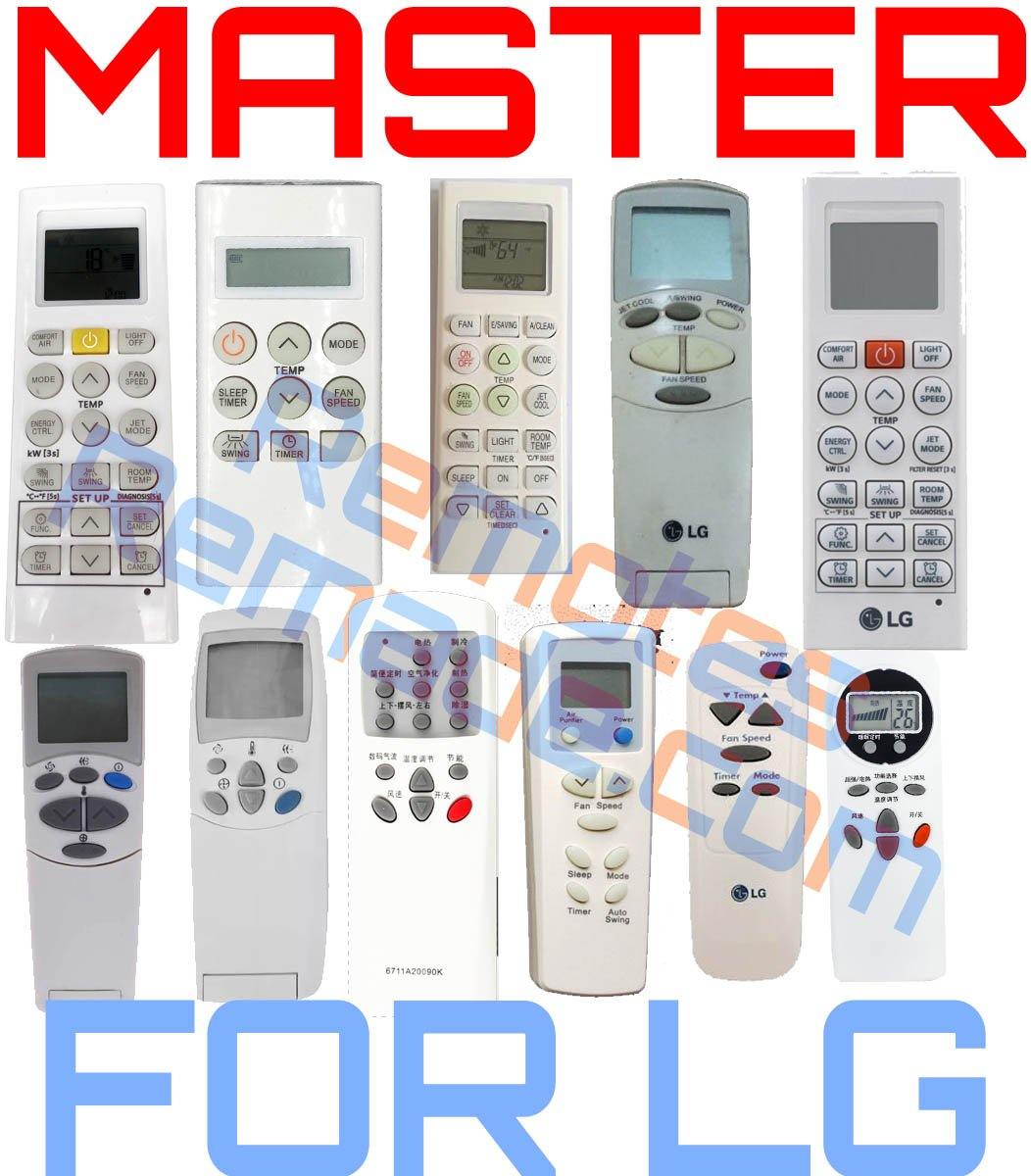 MASTER UNIVERSAL General Electric AIR CONDITIONER REMOTE