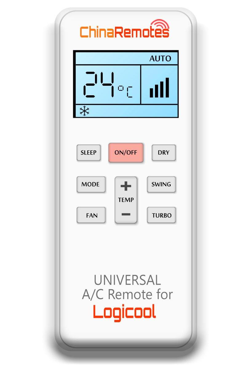 Universal Air Conditioner Remote for Logicool Aircon Remote Including Logicool Portable AC Remote and Logicool Split System a/c remotes and Logicool portable AC Remotes