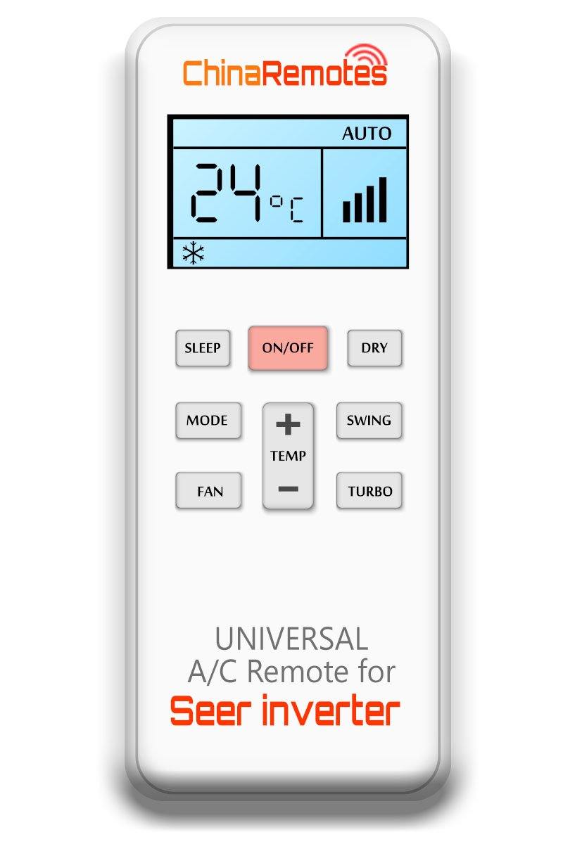 Universal Air Conditioner Remote for Seer inverter Aircon Remote Including Seer inverter Portable AC Remote and Seer inverter Split System a/c remotes and Seer inverter portable AC Remotes