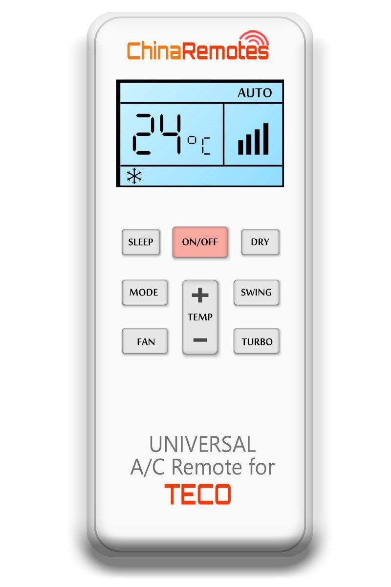 Universal Air Conditioner Remote for TECO Aircon Remote Including TECO Portable AC Remote and TECO Split System a/c remotes and TECO portable AC Remotes