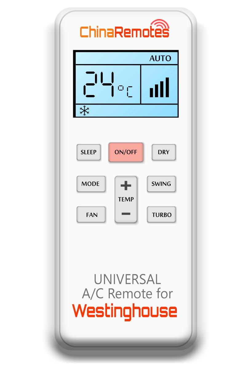 Universal Air Conditioner Remote for Westinghouse Aircon Remote Including Westinghouse Portable AC Remote and Westinghouse Split System a/c remotes and Westinghouse portable AC Remotes
