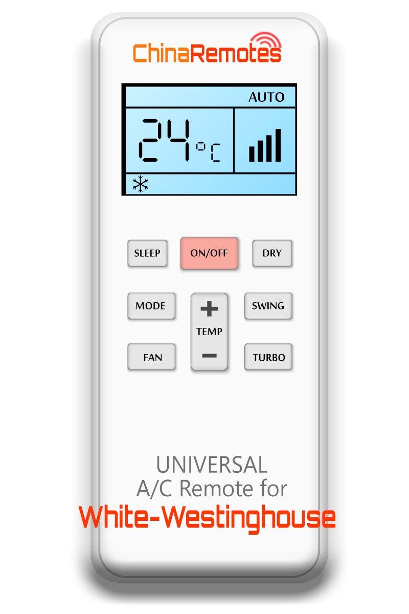 Universal Air Conditioner Remote for White-Westinghouse Aircon Remote Including White-Westinghouse Portable AC Remote and White-Westinghouse Split System a/c remotes and White-Westinghouse portable AC Remotes